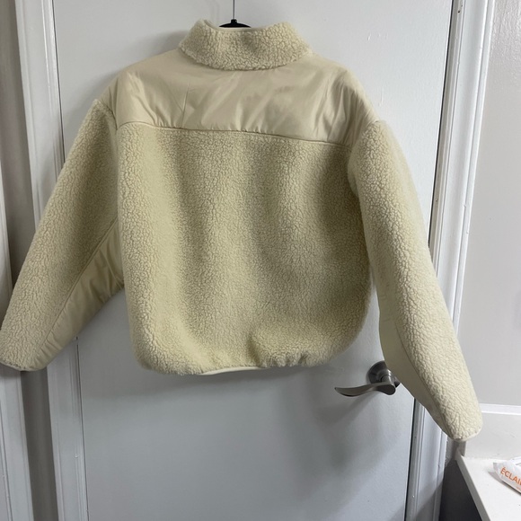 NWT- Madewell Faux Shearling Half-Zip Pullover - Picture 3 of 5